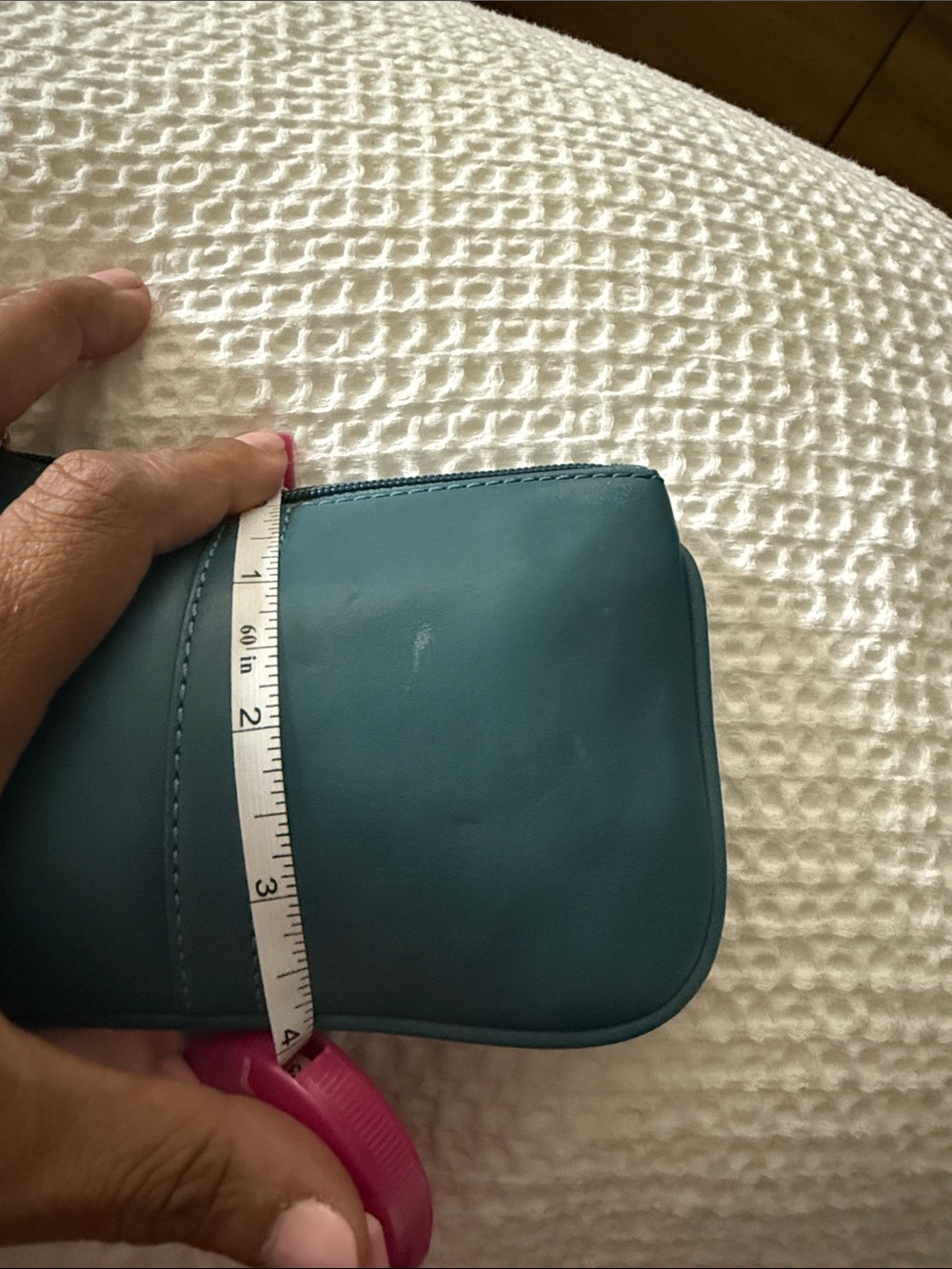 COACH Teal Leather Wristlet - Picture 6 of 7